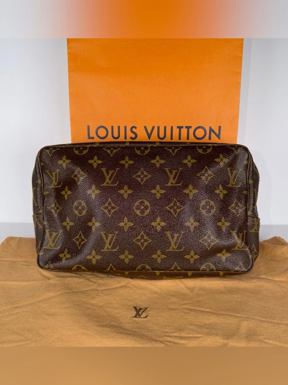 Louis Vuitton Monogram Trousse Toilette 28 Cosmetic Pouch | Vintage Full Set
